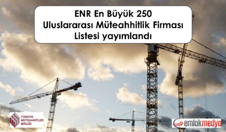 2026 yılı ENR En Büyük 250 Uluslararası Müteahhitlik Firması Listesi yayımlandı