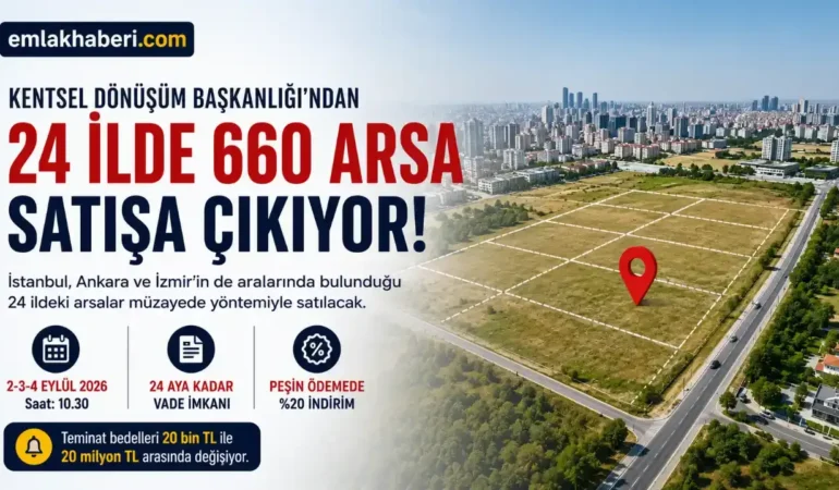 660 Arsa Satışa Çıkıyor: Devlet, Arsa Piyasasına Yeni Bir Seçenek Sunuyor