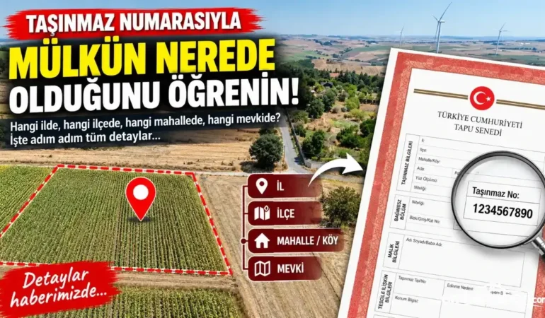 Taşınmaz Numarasıyla Mülkün Nerede Olduğunu Öğrenmenin Yolu