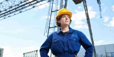 Woman at Construction Site
